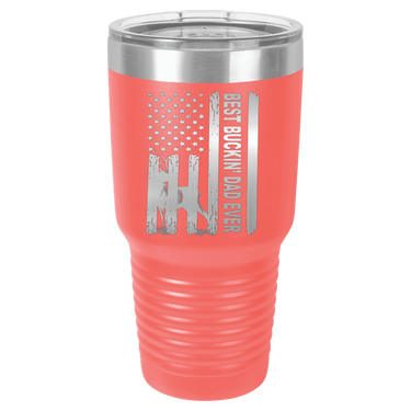 Patriotic Best Buckin' Dad Ever 30oz Ringneck Tumbler
